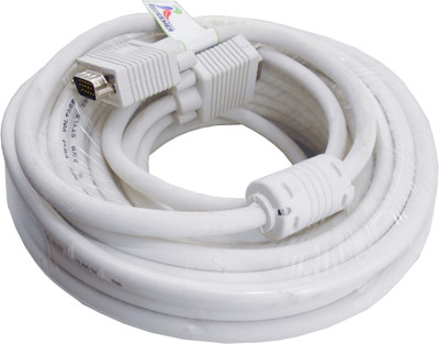 

Redeemer High Quality 15 Meter DB15 Male VGA Cable(Compatible with Computers, Laptop, Projector, Tv Tuner, Dvr, White)