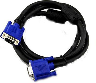 

jinali 3+6 WITH 2 FERRIT M‐M-1.8 MTR VGA Cable(Compatible with Desktop, Moniter, Computer, Black)