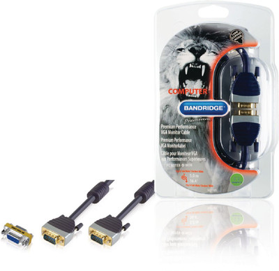 

Bandridge SCL1105 VGA Cable(Compatible with PCNOTEB, MONITOR, Black)