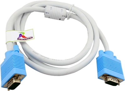 

Redeemer High Quality 1.5 Meter VGA Cable(Compatible with COMPUTER, LAPTOP, TV TUNER, PROJECTOR, DVR, White, Blue), Blue;white