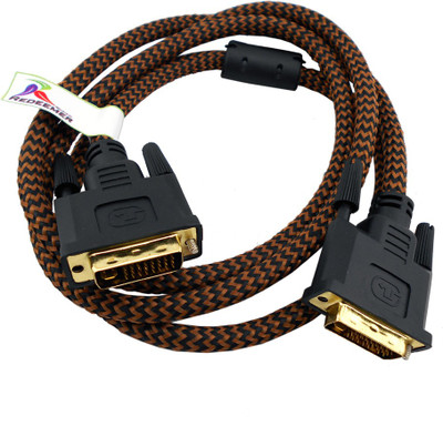

Redeemer High Quality 1.5 Meter 24+5 DVI Video Cable(Compatible with COMPUTER, LAPTOP, LED, PLASMA, DVR, Brown, Black), Black;brown