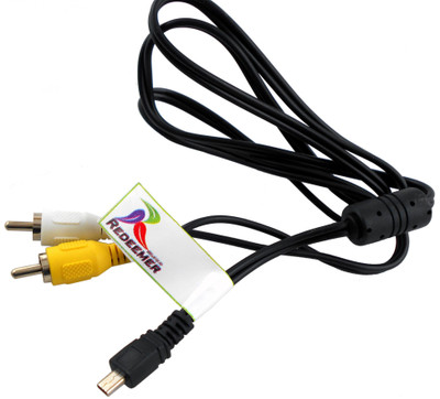 

Redeemer CAMERA TO 2 RCA AUDIO Video Cable(Compatible with camera, sony camera, nikon camera, Black)