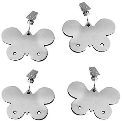 

HOKIPO Butterfly Design Stainless Steel Tablecloth Weights Pendants, 4 Pieces - 210 g