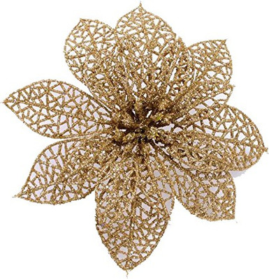 

Futaba Gold Christmas Flowers Xmas Tree Decorations - 18 g
