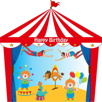 Untumble Multicolor Birthday Backdrop - 1