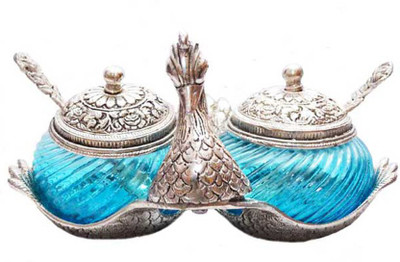 

Rci Handicrafts Duck Bowl For Table D�cor Aluminium Decorative Platter(Silver, Pack of 5)