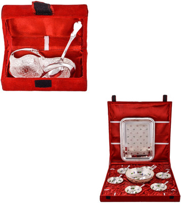 

G S Museum Mini Duck Tray with Spoon and Pudding Set Bowl Spoon Tray Serving Set