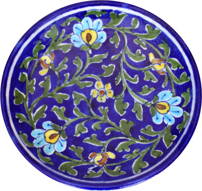 

Blue Decor Pottery Decorative Platter(Multicolor)