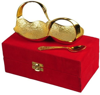 50% OFF on Being Nawab Brass Decorative Platter(Gold, Pack of 2)