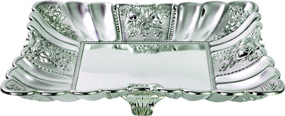 

AVJ Small Tray Silver Plated Decorative Platter(Silver)