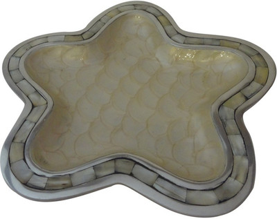 

The Divine Luxury Aluminium Decorative Platter(White)