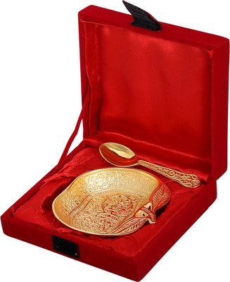 11% OFF on Rajrang Brass Decorative Platter(Gold, Pack of 2)