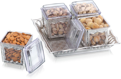 

Sukhson India Bowl Tray Serving Set(Pack of 5)