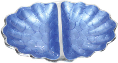 

sarvsiddhi Two - Section Tray - Blue Aluminium Decorative Platter(Blue)