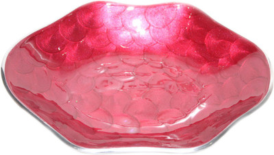 

Sarvsiddhi Designer Fruit Platter - Red Aluminium Decorative Platter(Red)