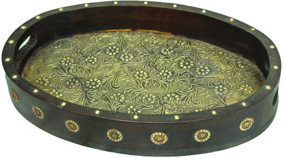

Crafticia Wooden Decorative Platter(Multicolor)