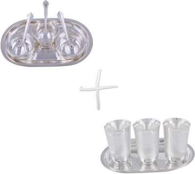 

G S Museum Pack of 11 Dinner Set(Silver Plated)