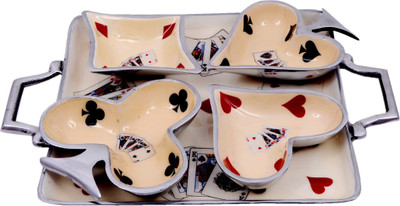 

Bhavna Collections Decorative Trump Plate Melamine Decorative Platter(Multicolor, Pack of 5)