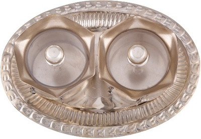 

Raj Laxmi Art oriented Multipurpose Container Silver Plated Decorative Platter(Silver, Pack of 3)