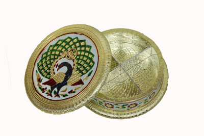

Crafticia Wooden Dry Fruit Box Wooden Decorative Platter(Multicolor)