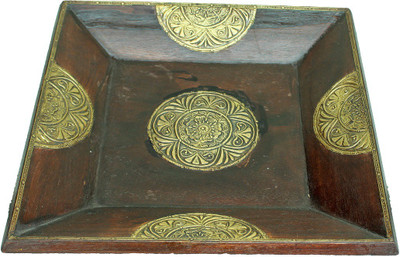 

Crafticia Wooden Decorative Platter(Multicolor)