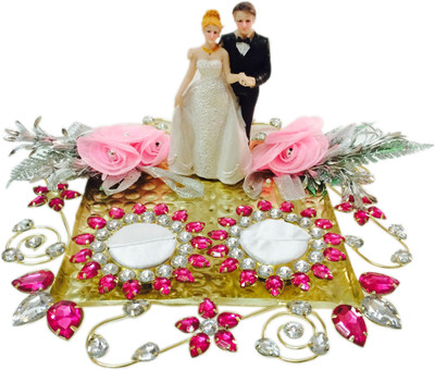 

loopsnknots Iron Decorative Platter(Pink, Silver, Gold)