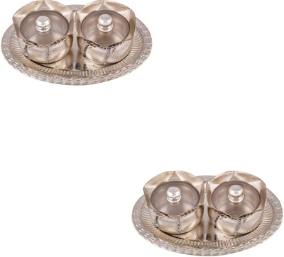 

G S Museum 2 Small Tai Loti Set 2 Sets Bowl Spoon Tray Serving Set