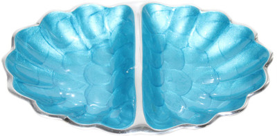 

sarvsiddhi Two - Section Tray - Light Blue Aluminium Decorative Platter(Blue)