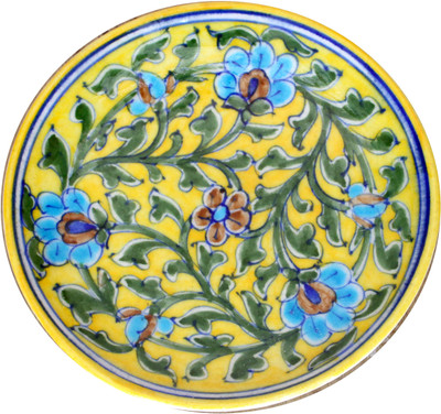 

Blue Decor Pottery Decorative Platter(Multicolor)