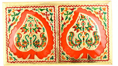 

Shreeng Shreeng Handicraft 10x17 Golden Meena Dry Fruit/ Multipurpose Box (23cmX43cmX5cm) Wooden Decorative Platter(Multicolor)