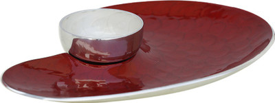 

The Divine Luxury Aluminium Decorative Platter(Red)