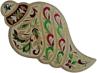 

AURUM Shankh 4C Wooden Decorative Platter(Multicolor)