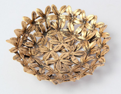

Muhenera Steel Decorative Platter(Gold)