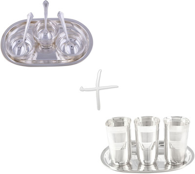 

G S Museum Pack of 11 Dinner Set(Silver Plated)