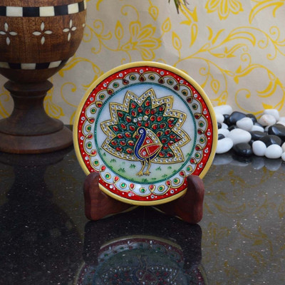 

eCraftIndia Stoneware Decorative Platter(Multicolor)