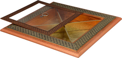 

HappyCraft Wooden Decorative Platter(Multicolor)