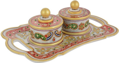 

Madhuraj Stoneware Decorative Platter(Multicolor, Pack of 3)