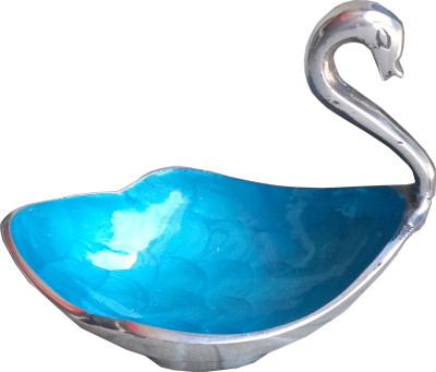 

Decor8 Aluminium Decorative Platter(Blue, Silver)