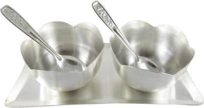 GoldGiftIdeas Two Ice Cream Tray, Spoon, Bowl Serving Set(Pack of 5)