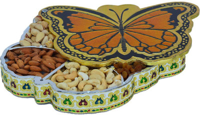 

JaipurCrafts Butterfly Aluminium, Wooden Decorative Platter(Multicolor)