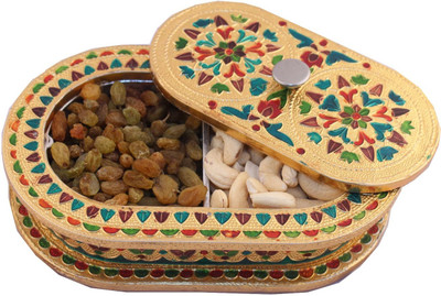 

G S Museum Wooden Decorative Platter(Multicolor)
