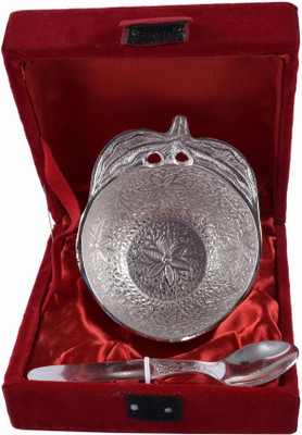 

Soundarya Silver Plated Decorative Platter(Silver, Pack of 2)