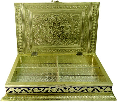 

Shree Sai Designer Pure Meenakari Work Dry Fruit Gift Box Set For Diwali Aluminium Decorative Platter(Multicolor)