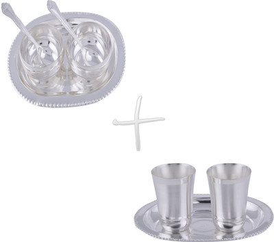 

G S Museum Pack of 8 Dinner Set(Silver Plated)