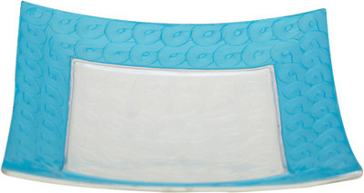 

The Divine Luxury Platter-Square with Blue Border Aluminium Decorative Platter(Blue)