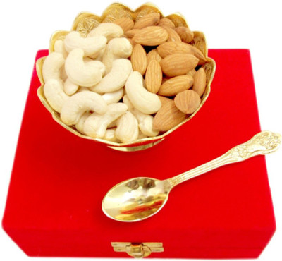 

Creative Traditional Attractive Bowl for Dry Fruits Gold Plated Decorative Platter(Yellow, Pack of 2)