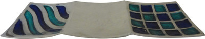 The Divine Luxury Aluminium Decorative Platter(Blue)