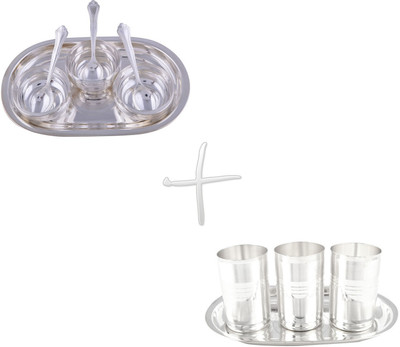 

G S Museum Pack of 11 Dinner Set(Silver Plated)