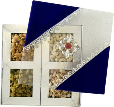 

Shree Sai festival Dry Fruits Box Gift Set For Diwali Plastic Decorative Platter(Blue)