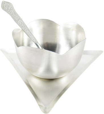 

GoldGiftIdeas Ice Cream Bowl Spoon Tray Serving Set(Pack of 3)